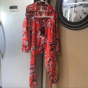 Floral Pajamas Xl
